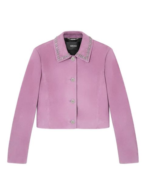 Versace embellished suede jacket - Pink - zdjęcie produktu nr 1