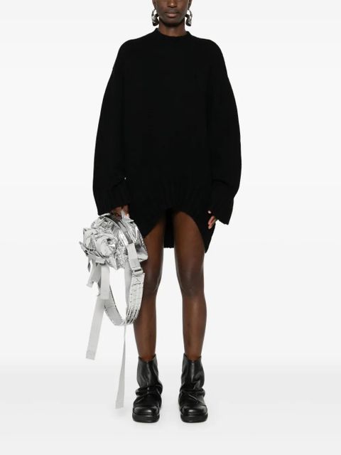 The Attico knitted sweater dress - Black