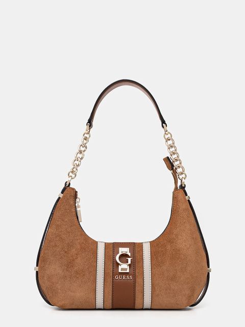 Guess torebka zamszowa ERENIA kolor brązowy HWSB78 38180 - zdjęcie produktu nr 1