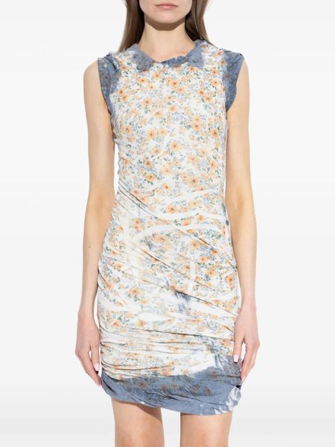 Diesel floral-print day dress - White