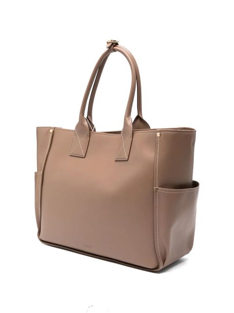 GANNI multi-pocket tote bag - Brown