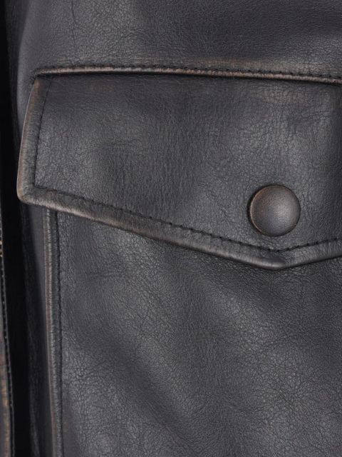 Jil Sander leather jacket - Black