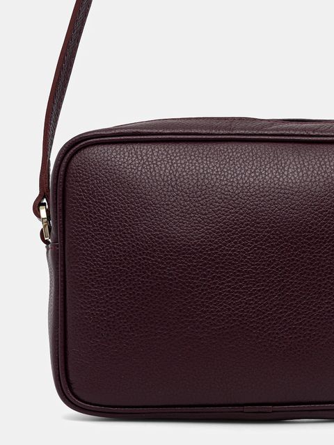 Patrizia Pepe torebka skórzana kolor bordowy CB8985 L001