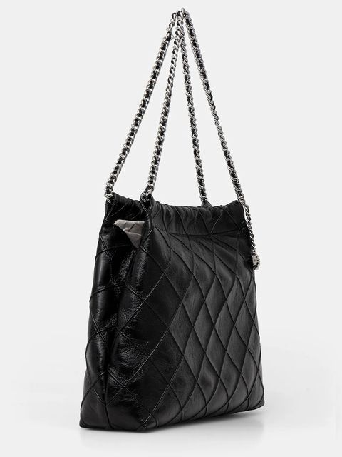 Tory Burch torebka skórzana Fleming kolor czarny 165170-001 - zdjęcie produktu nr 2