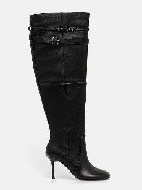 Pinko kozaki skórzane Polly 02 damskie kolor czarny na szpilce SD0281P003Z99 - zdjęcie produktu nr 2