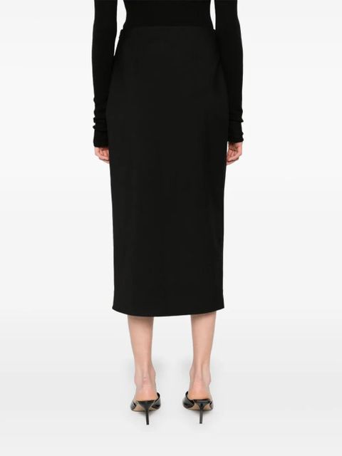 SANDRO buttoned midi skirt - Black