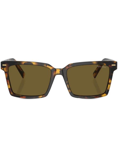 Miu Miu Eyewear tortoiseshell-effect square-frame sunglasses - Brown - zdjęcie produktu nr 1