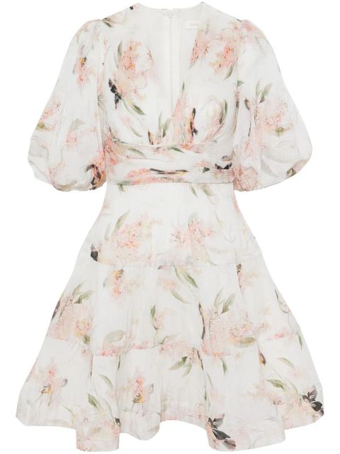 ZIMMERMANN pleated midi dress - Neutrals - zdjęcie produktu nr 1