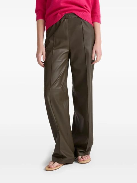 Yves Salomon leather trousers - Brown