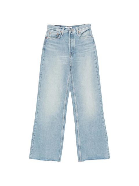 RE/DONE raw-hem wide-leg jeans - Blue - zdjęcie produktu nr 1
