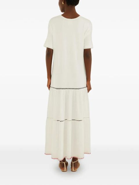 FARM Rio graphic-print tiered dress - White