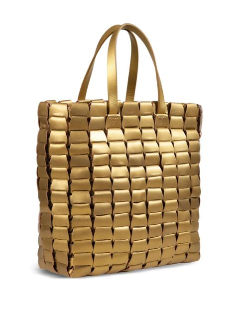 DRAGON DIFFUSION Link woven tote bag - Gold