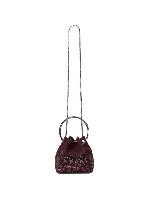 Jimmy Choo Bon Bon embellished circle-handle bucket bag - Red - zdjęcie produktu nr 2