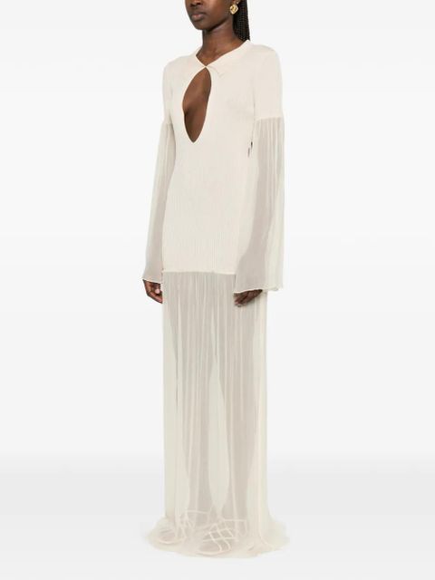 Aya Muse Calla cutout-detail maxi dress - Neutrals