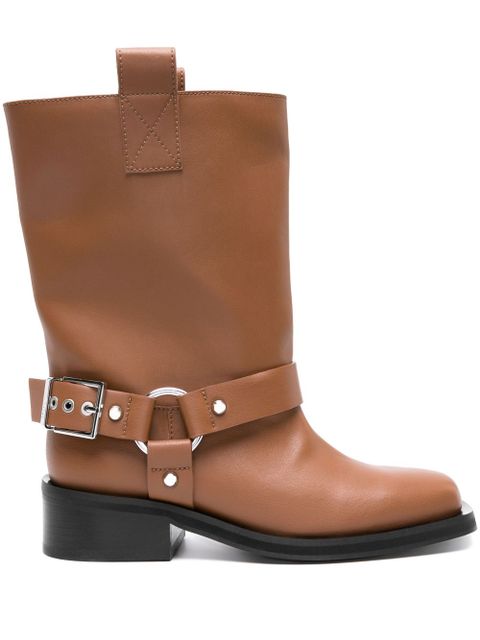 GANNI 50mm biker boots - Brown - zdjęcie produktu nr 1