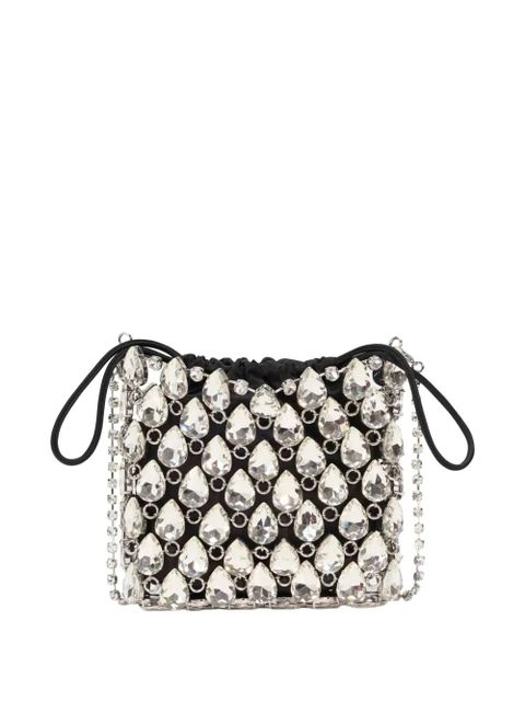 Self-Portrait crystal chainmail mini bag - Silver - zdjęcie produktu nr 2