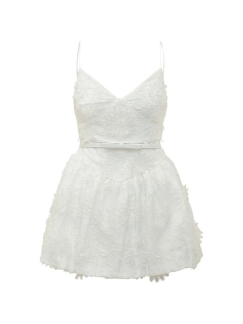 Self-Portrait floral applique mini dress - White - zdjęcie produktu nr 1