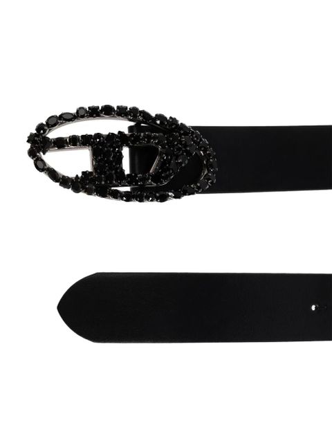 Diesel B-1DR oval logo belt - Black