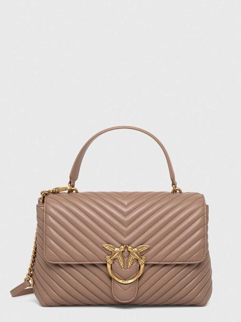 Pinko torebka skórzana kolor brązowy 100042 A0GK - zdjęcie produktu nr 1