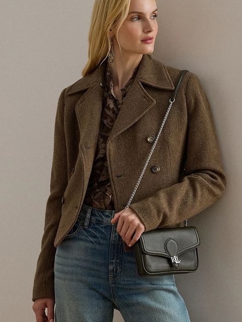 Lauren Ralph Lauren portfel skórzany damski kolor zielony 432977374