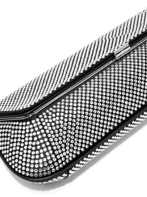 Amina Muaddi crystal-embellished clutch bag - Black