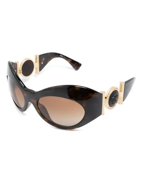 Versace Eyewear Medusa shield-frame sunglasses - Brown - zdjęcie produktu nr 2