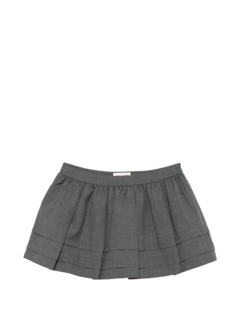 SHUSHU/TONG ruffle-detail pleated mini skirt - Grey - zdjęcie produktu nr 1