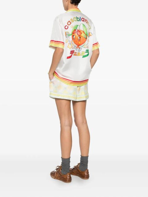 Casablanca stripe-detailing shirt - White