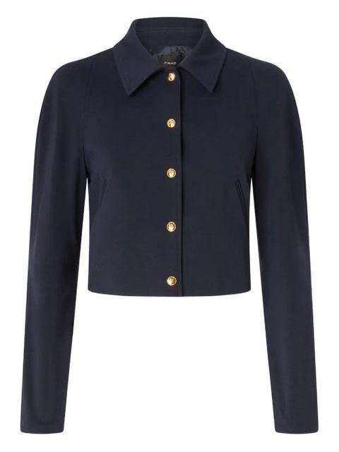 PINKO button-fastening cropped jacket - Blue - zdjęcie produktu nr 1