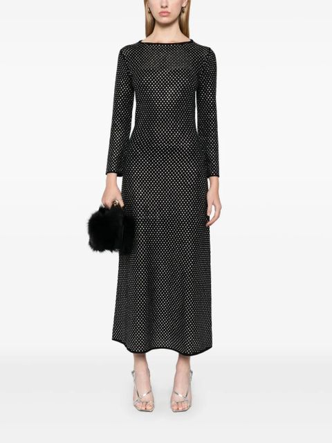 Maje rhinestoned maxi dress - Black