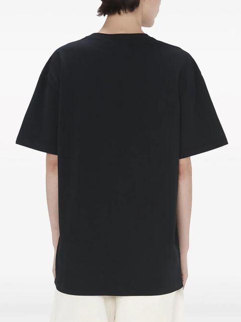 JW Anderson logo-embroidered cotton T-shirt - Black