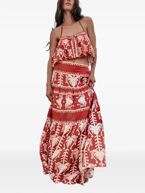 Johanna Ortiz Rituales maxi skirt - Red - zdjęcie produktu nr 2