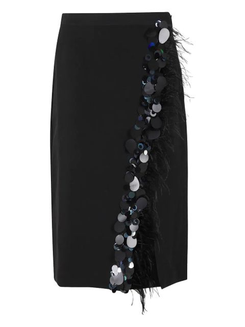 Essentiel Antwerp sequin-embellishment midi skirt - Black - zdjęcie produktu nr 1