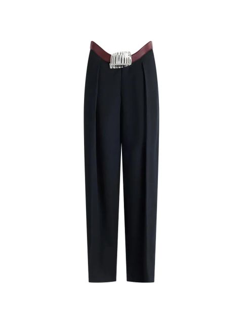 Jean Paul Gaultier integrated leather belt trousers - Black - zdjęcie produktu nr 1