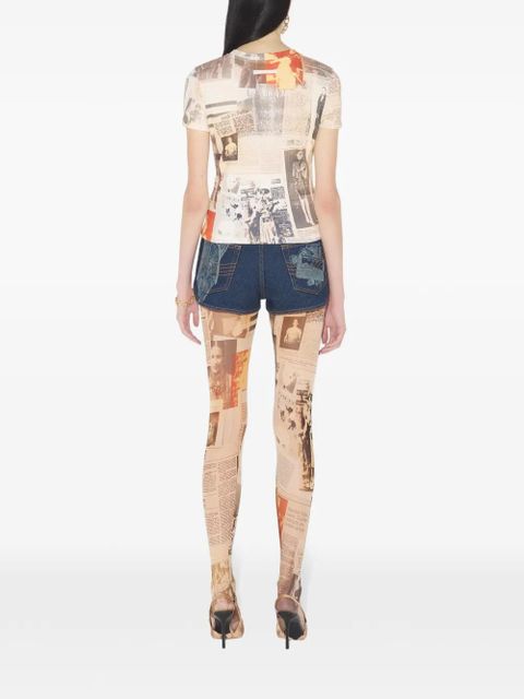 Jean Paul Gaultier journal-print T-shirt - Neutrals