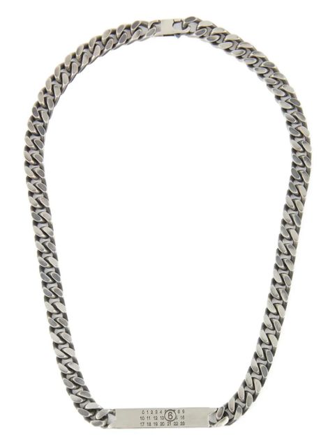 MM6 Maison Margiela logo necklace - Silver - zdjęcie produktu nr 1