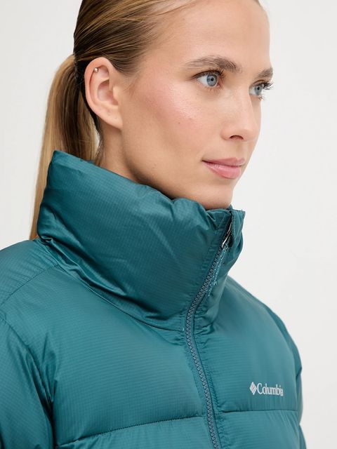Columbia kurtka Puffect Colorblock kolor zielony zimowa 2088501