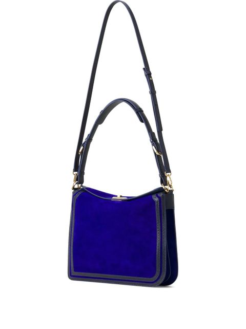 Lanvin panelled suede shoulder bag - Blue - zdjęcie produktu nr 2