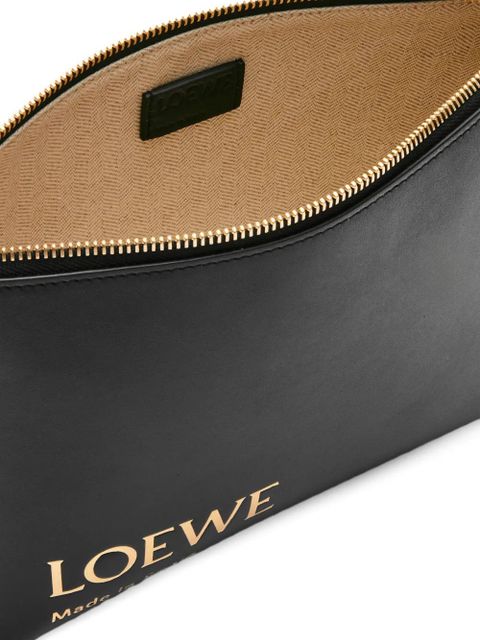 LOEWE logo-print clutch bag - Black