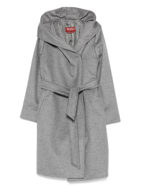 Max Mara hooded belted coat - Grey - zdjęcie produktu nr 1