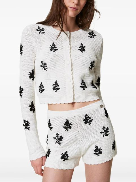 TWINSET embroidered knitted cardigan - White - zdjęcie produktu nr 2