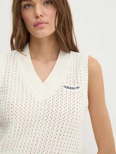 adidas Originals kamizelka Knit Vest kolor beżowy IX1037