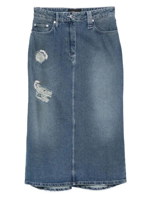 Simone Rocha distressed-effect midi skirt - Blue - zdjęcie produktu nr 1