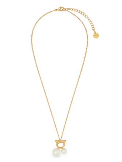 Ferragamo double pearl necklace - Gold - zdjęcie produktu nr 1