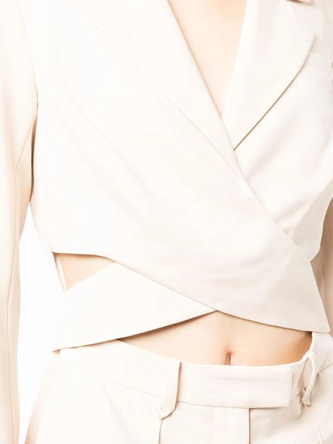 Simkhai Nella tailored wrap playsuit - Neutrals