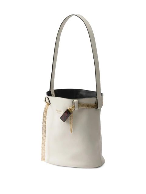 Prada Buckle bucket bag - White