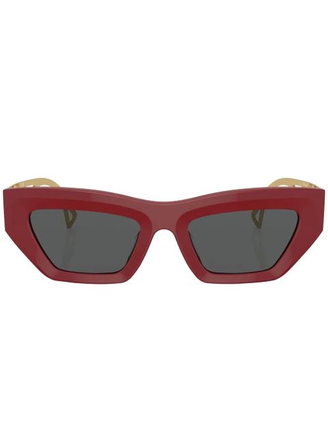 Versace Eyewear logo-embossed square-frame sunglasses - Red - zdjęcie produktu nr 1
