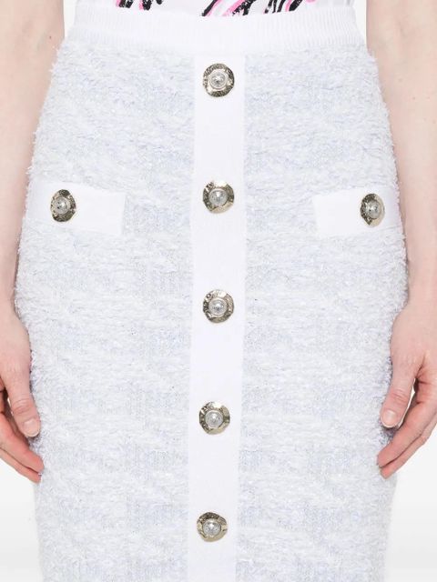 Balmain buttoned midi skirt - Blue