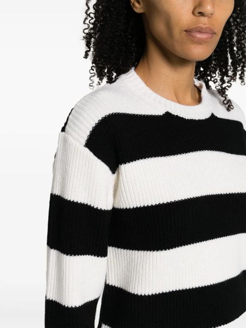 Valentino Garavani striped virgin wool jumper - Black