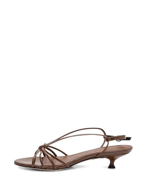 Aeyde Amara knotted strap sandals - Brown